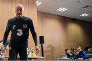 2 September 2019; Darren Randolph poses for the camera as he leaves a Republic of Ireland press conference at the FAI National Training Centre in Abbotstown, Dublin. Photo by Stephen McCarthy/Sportsfile