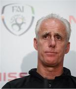 2 September 2019; Republic of Ireland manager Mick McCarthy during a press conference at the FAI National Training Centre in Abbotstown, Dublin. Photo by Stephen McCarthy/Sportsfile
