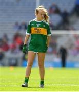 1 September 2019; Blathnaid McCarthy, Carrick PS, Burren, Down, representing Kerry, during the INTO Cumann na mBunscol GAA Respect Exhibition Go Games at the GAA Football All-Ireland Senior Championship Final match between Dublin and Kerry at Croke Park in Dublin. Photo by Eóin Noonan/Sportsfile