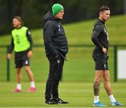 2 September 2019; Republic of Ireland manager Mick McCarthy, left, and Alan Browne during a Republic of Ireland training session at the FAI National Training Centre in Abbotstown, Dublin. Photo by Seb Daly/Sportsfile