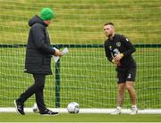 2 September 2019; Republic of Ireland manager Mick McCarthy, left, and Jack Byrne during a Republic of Ireland training session at the FAI National Training Centre in Abbotstown, Dublin. Photo by Seb Daly/Sportsfile