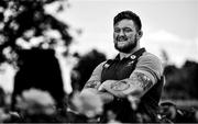 27 August 2019; (EDITOR'S NOTE: Image has been converted to black & white) Andrew Porter poses for a portrait following an Ireland Rugby press conference at Carton House in Maynooth, Kildare. Photo by David Fitzgerald/Sportsfile