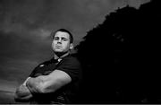 15 November 2018; (EDITOR'S NOTE: Image has been converted to black & white) CJ Stander poses for a portrait following an Ireland Rugby press conference at Carton House in Maynooth, Co. Kildare. Photo by Ramsey Cardy/Sportsfile