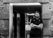 19 November 2018; (EDITOR'S NOTE: Image has been converted to black & white) Iain Henderson poses for a portrait following a Ireland Rugby Press Conference at Carton House in Maynooth, Co Kildare. Photo by Sam Barnes/Sportsfile