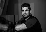 5 March 2019; (EDITOR'S NOTE: Image has been converted to black & white) Rob Kearney during an Ireland Rugby press conference at Carton House in Maynooth, Kildare. Photo by Harry Murphy/Sportsfile