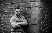 7 February 2019; (EDITOR'S NOTE: Image has been converted to black & white) Cian Healy poses for a portrait following a press conference at Carton House in Maynooth, Co. Kildare. Photo by David Fitzgerald/Sportsfile