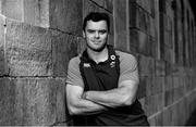 27 August 2019; (EDITOR'S NOTE: Image has been converted to black & white) James Ryan poses for a portrait following an Ireland Rugby press conference at Carton House in Maynooth, Kildare. Photo by David Fitzgerald/Sportsfile