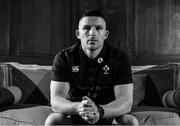 22 November 2018; (EDITOR'S NOTE: Image has been converted to black & white) Andrew Conway poses for a portrait following an Ireland rugby squad press conference at Carton House in Maynooth, Kildare. Photo by Eóin Noonan/Sportsfile