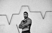 5 June 2018; (EDITOR'S NOTE: Image has been converted to black & white) Bundee Aki poses for a portrait after an Ireland rugby press conference at Royal Pines Resort in Queensland, Australia. Photo by Brendan Moran/Sportsfile