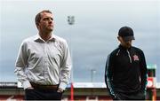 2 September 2019; Dundalk head coach Vinny Perth, left, with Dean Jarvis of Dundalk prior to the SSE Airtricity League Premier Division match between Sligo Rovers and Dundalk at The Showgrounds in Sligo. Photo by Eóin Noonan/Sportsfile