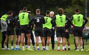2 September 2019; Republic of Ireland manager Mick McCarthy speaks to his players during a training session at the FAI National Training Centre in Abbotstown, Dublin. Photo by Stephen McCarthy/Sportsfile