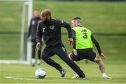 2 September 2019; David McGoldrick, left, and Jack Byrne during a Republic of Ireland training session at the FAI National Training Centre in Abbotstown, Dublin. Photo by Stephen McCarthy/Sportsfile