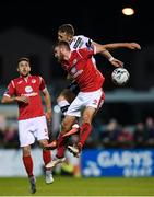 2 September 2019; Dane Massey of Dundalk in action against Lewis Banks of Sligo Rovers during the SSE Airtricity League Premier Division match between Sligo Rovers and Dundalk at The Showgrounds in Sligo. Photo by Eóin Noonan/Sportsfile