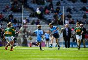 1 September 2019; Jamie Coakley, Bishop Foley NS, Station Rd, Carlow, representing Dublin, during the INTO Cumann na mBunscol GAA Respect Exhibition Go Games at the GAA Football All-Ireland Senior Championship Final match between Dublin and Kerry at Croke Park in Dublin. Photo by Ray McManus/Sportsfile