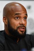 3 September 2019; David McGoldrick during a Republic of Ireland press conference at the FAI National Training Centre in Abbotstown, Dublin. Photo by Stephen McCarthy/Sportsfile