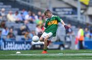 1 September 2019; Colm O'Mahoney, St. Mary’s CBS, Clonmel, Tipperary, representing Kerry, during the INTO Cumann na mBunscol GAA Respect Exhibition Go Games at the GAA Football All-Ireland Senior Championship Final match between Dublin and Kerry at Croke Park in Dublin. Photo by Piaras Ó Mídheach/Sportsfile