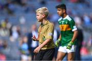 1 September 2019; Referee Toby Devlin of St Pius X Boys' NS, Terenure, Dublin, during the INTO Cumann na mBunscol GAA Respect Exhibition Go Games at the GAA Football All-Ireland Senior Championship Final match between Dublin and Kerry at Croke Park in Dublin. Photo by Piaras Ó Mídheach/Sportsfile