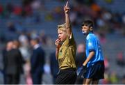 1 September 2019; Referee Toby Devlin of St Pius X Boys' NS, Terenure, Dublin, during the INTO Cumann na mBunscol GAA Respect Exhibition Go Games at the GAA Football All-Ireland Senior Championship Final match between Dublin and Kerry at Croke Park in Dublin. Photo by Piaras Ó Mídheach/Sportsfile