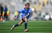1 September 2019; Pearse McDonald, St. Teresa’s PS, Loughmacrory, Omagh, Tyrone, representing Dublin, during the INTO Cumann na mBunscol GAA Respect Exhibition Go Games at the GAA Football All-Ireland Senior Championship Final match between Dublin and Kerry at Croke Park in Dublin. Photo by Piaras Ó Mídheach/Sportsfile