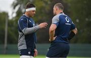 3 September 2019; CJ Stander, left, with Rhys Ruddock during Ireland Rugby squad training at Carton House in Maynooth, Co. Kildare. Photo by Brendan Moran/Sportsfile