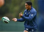 3 September 2019; Bundee Aki during Ireland Rugby squad training at Carton House in Maynooth, Co. Kildare. Photo by Brendan Moran/Sportsfile