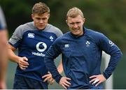 3 September 2019; Keith Earls, right, and Garry Ringrose during Ireland Rugby squad training at Carton House in Maynooth, Co. Kildare. Photo by Brendan Moran/Sportsfile