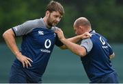 3 September 2019; Iain Henderson, left, and Rory Best during Ireland Rugby squad training at Carton House in Maynooth, Co. Kildare. Photo by Brendan Moran/Sportsfile