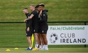 3 September 2019; Republic of Ireland players, from left, Jack Byrne, James McClean, Callum O'Dowda and Callum Robinson during a training session at the FAI National Training Centre in Abbotstown, Dublin. Photo by Stephen McCarthy/Sportsfile