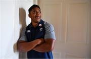 3 September 2019; Bundee Aki poses for a portrait after an Ireland Rugby press conference at Carton House in Maynooth, Co. Kildare. Photo by Brendan Moran/Sportsfile