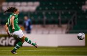 3 September 2019; Katie McCabe of Republic of Ireland shoots to score her side's second goal, a penalty, during the UEFA Women's 2021 European Championships Qualifier - Group I match between Republic of Ireland and Montenegro at Tallaght Stadium in Dublin. Photo by Stephen McCarthy/Sportsfile