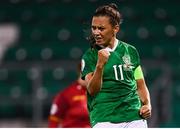 3 September 2019; Katie McCabe of Republic of Ireland celebrates after scoring her side's second goal, a penalty, during the UEFA Women's 2021 European Championships Qualifier - Group I match between Republic of Ireland and Montenegro at Tallaght Stadium in Dublin. Photo by Stephen McCarthy/Sportsfile