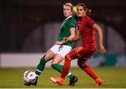 3 September 2019; Megan Connolly of Republic of Ireland in action against Tamara Bojat of Montenegro during the UEFA Women's 2021 European Championships Qualifier - Group I match between Republic of Ireland and Montenegro at Tallaght Stadium in Dublin. Photo by Stephen McCarthy/Sportsfile