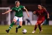 3 September 2019; Megan Connolly of Republic of Ireland in action against Dženita Ramcilovic of Montenegro during the UEFA Women's 2021 European Championships Qualifier - Group I match between Republic of Ireland and Montenegro at Tallaght Stadium in Dublin. Photo by Stephen McCarthy/Sportsfile