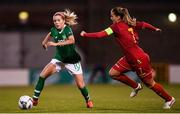 3 September 2019; Denise O'Sullivan of Republic of Ireland in action against Sladjana Bulatovic of Montenegro during the UEFA Women's 2021 European Championships Qualifier - Group I match between Republic of Ireland and Montenegro at Tallaght Stadium in Dublin. Photo by Stephen McCarthy/Sportsfile
