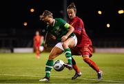 3 September 2019; Katie McCabe of Republic of Ireland in action against Darija Djukic of Montenegro during the UEFA Women's 2021 European Championships Qualifier - Group I match between Republic of Ireland and Montenegro at Tallaght Stadium in Dublin. Photo by Stephen McCarthy/Sportsfile