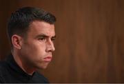 4 September 2019; Seamus Coleman during a Republic of Ireland press conference at the FAI National Training Centre in Abbotstown, Dublin. Photo by Stephen McCarthy/Sportsfile