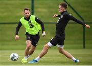4 September 2019; Alan Judge and Ronan Curtis, right, during a Republic of Ireland training session at the FAI National Training Centre in Abbotstown, Dublin. Photo by Stephen McCarthy/Sportsfile