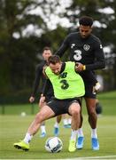 4 September 2019; Alan Judge and Cyrus Christie, right, during a Republic of Ireland training session at the FAI National Training Centre in Abbotstown, Dublin. Photo by Stephen McCarthy/Sportsfile