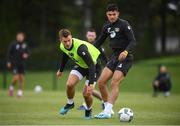 4 September 2019; James Collins and John Egan, right, during a Republic of Ireland training session at the FAI National Training Centre in Abbotstown, Dublin. Photo by Stephen McCarthy/Sportsfile