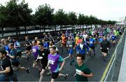 4 September 2019; A view of the runners competing in the Grant Thornton Corporate 5K Team Challenge - Dublin Docklands 2019 at the Docklands in Dublin. Photo by Matt Browne/Sportsfile