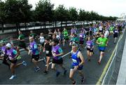 4 September 2019; A view of the runners competing in the Grant Thornton Corporate 5K Team Challenge - Dublin Docklands 2019 at the Docklands in Dublin. Photo by Matt Browne/Sportsfile