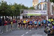 4 September 2019; A view of the runners at the start of the Grant Thornton Corporate 5K Team Challenge - Dublin Docklands 2019 at the Docklands in Dublin. Photo by Matt Browne/Sportsfile