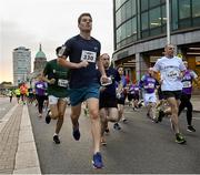 4 September 2019; Alan Jeffares from Accenture comepting in the Grant Thornton Corporate 5K Team Challenge - Dublin Docklands 2019 at the Docklands in Dublin. Photo by Matt Browne/Sportsfile