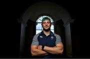 5 September 2019; Robbie Henshaw poses for a portrait after an Ireland Rugby press conference at Carton House in Maynooth, Kildare. Photo by Brendan Moran/Sportsfile