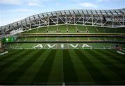 5 September 2019; A general view of Aviva Stadium prior to the UEFA EURO2020 Qualifier Group D match between Republic of Ireland and Switzerland at Aviva Stadium, Dublin. Photo by Eóin Noonan/Sportsfile