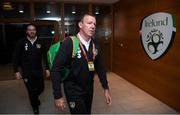5 September 2019; Republic of Ireland goalkeeping coach Alan Kelly arrives for the UEFA EURO2020 Qualifier Group D match between Republic of Ireland and Switzerland at Aviva Stadium, Lansdowne Road in Dublin. Photo by Stephen McCarthy/Sportsfile