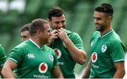 6 September 2019; Robbie Henshaw, centre, with Sean Cronin, left, and Conor Murray before the Ireland Rugby Captain's Run at the Aviva Stadium in Dublin. Photo by Piaras Ó Mídheach/Sportsfile