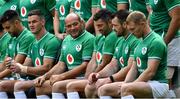6 September 2019; Rory Best, centre, and his team-mates before the squad photo during the Ireland Rugby Captain's Run at the Aviva Stadium in Dublin. Photo by Piaras Ó Mídheach/Sportsfile