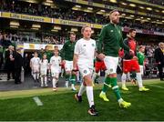 5 September 2019; Richard Keogh of Republic of Ireland walks out prior to the UEFA EURO2020 Qualifier Group D match between Republic of Ireland and Switzerland at Aviva Stadium, Lansdowne Road in Dublin. Photo by Stephen McCarthy/Sportsfile