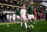 5 September 2019; Richard Keogh of Republic of Ireland walks out prior to the UEFA EURO2020 Qualifier Group D match between Republic of Ireland and Switzerland at Aviva Stadium, Lansdowne Road in Dublin. Photo by Stephen McCarthy/Sportsfile